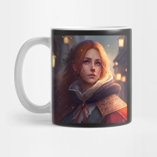 Anime Redhead Woman Anime Style Mug